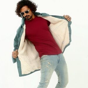 Stylish Blue and Red Windbreaker Lightweight Modern Design